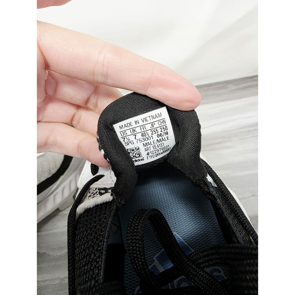 Mens‎ Size 7 Black White Silver Adidas Icon V Bounce Iced Baseball Metal Cleats - Picture 8 of 10